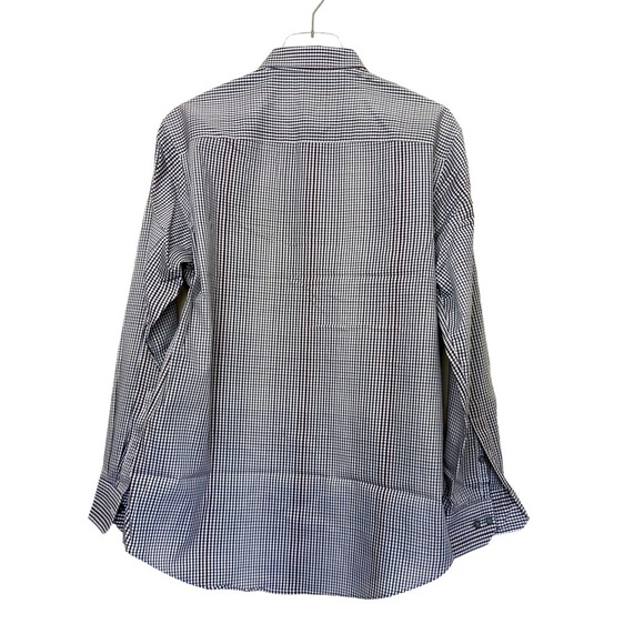 ALFANI Black/Brown/Tan Checks Long Sleeve Dress Shirt 15.5” 32/33 Medium Fitted - Picture 3 of 5